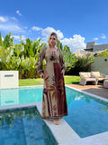 Vestido Coqueiro Tropical Decote Quadrado