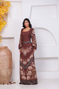 Vestido Onça Floral Decote Quadrado