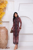 Vestido Onça Floral Tule